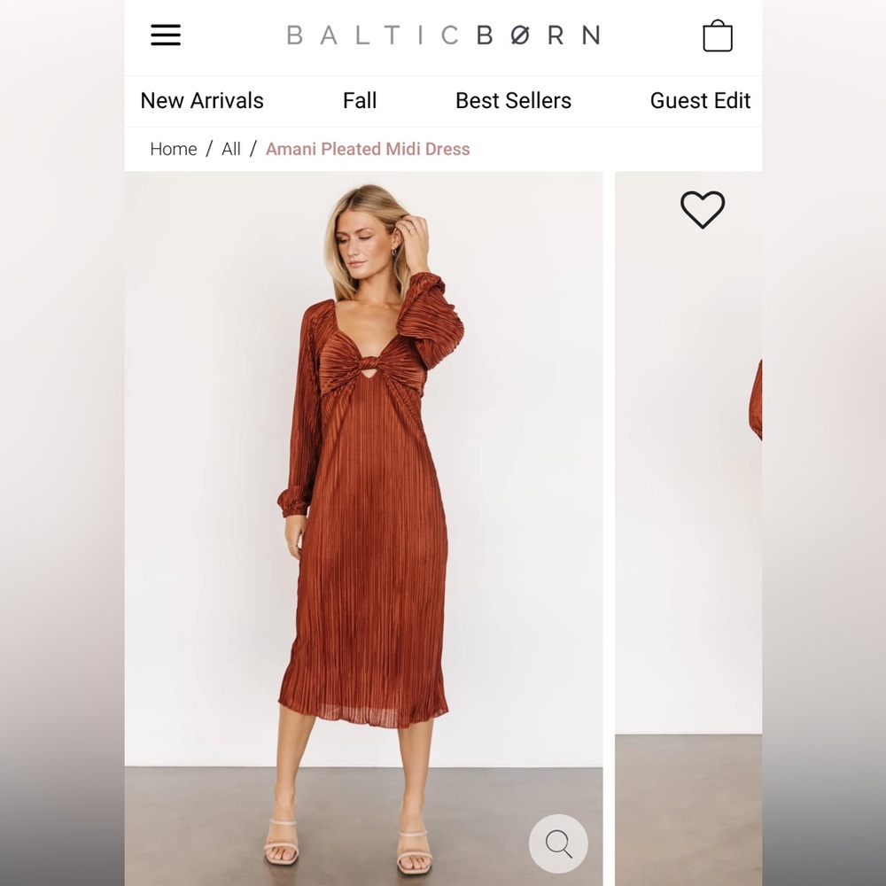 Baltic Born Amani Rust Long Sleeve Dress